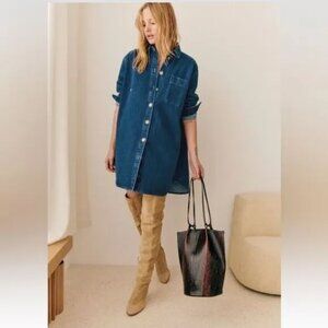 SEZANE Sofie Dress | Blue Denim | Small